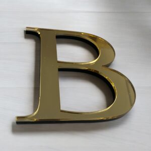 Edel - Buchstaben Zahlen 8 mm Gold mit Schwarz - 10cm, Selbstklebefolie