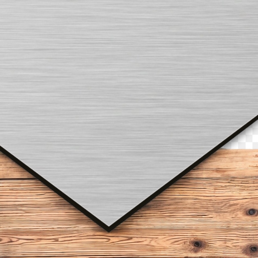 Aluverbundplatten Dibond Silber gebürstet Edelstahloptik Butlerfinisch