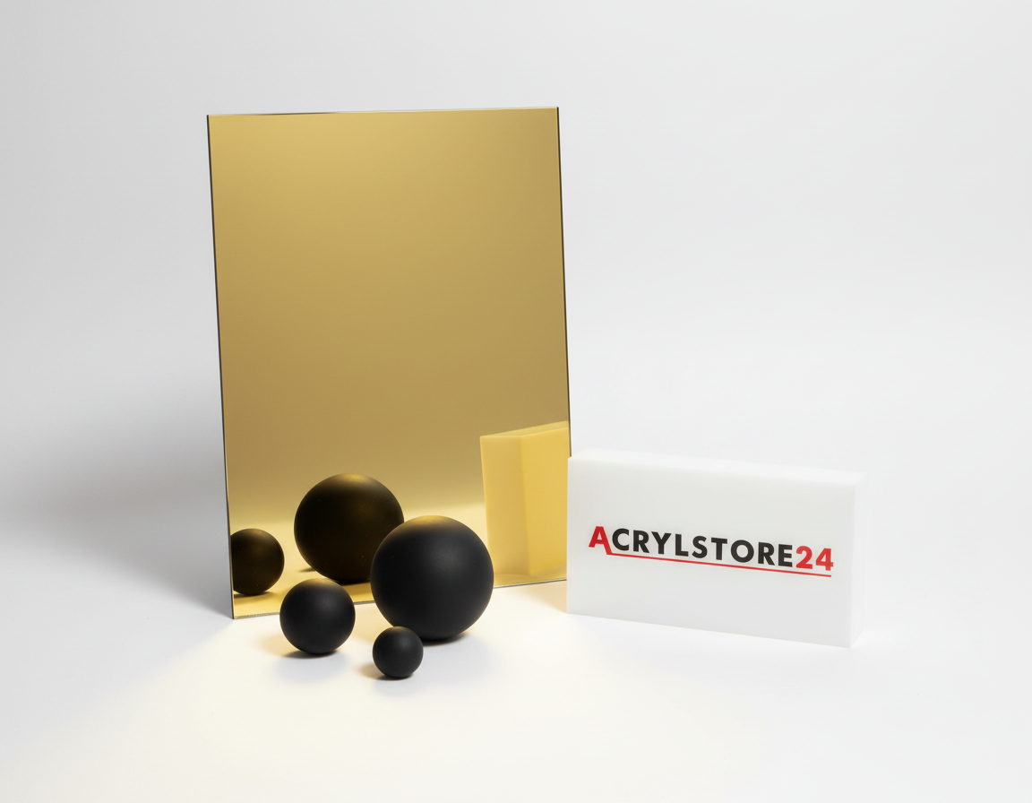 Acrylglas XT Spiegel Gold Plexiglas