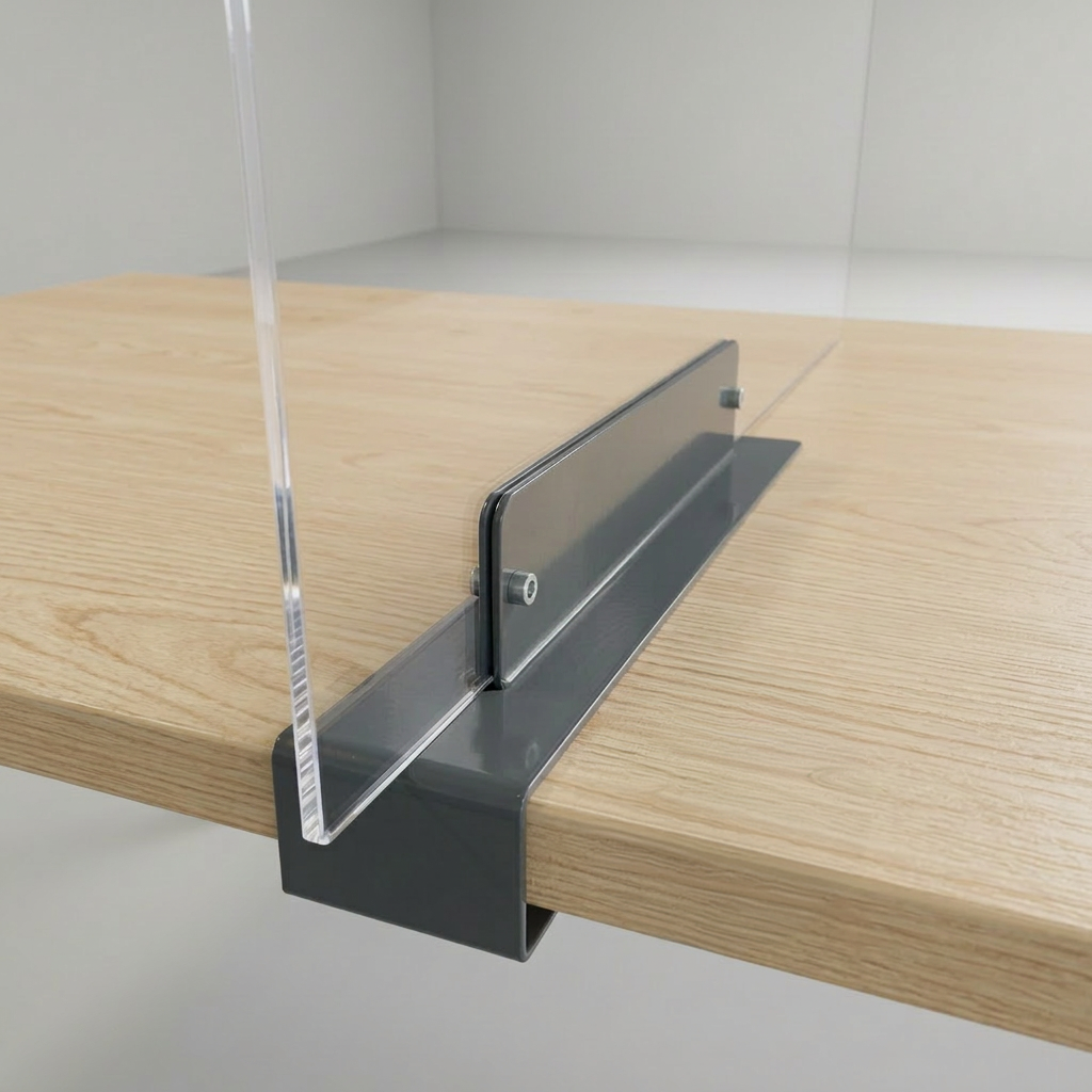 Trennwand Arbeitsplatzschutz Schutzwand Virenschutz fest montierbar Tischtrennwand Schreibtischwand Schreibtischtrennwand