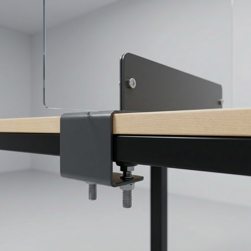 Trennwand Arbeitsplatzschutz Schutzwand Virenschutz fest montierbar Tischtrennwand Schreibtischwand Schreibtischtrennwand