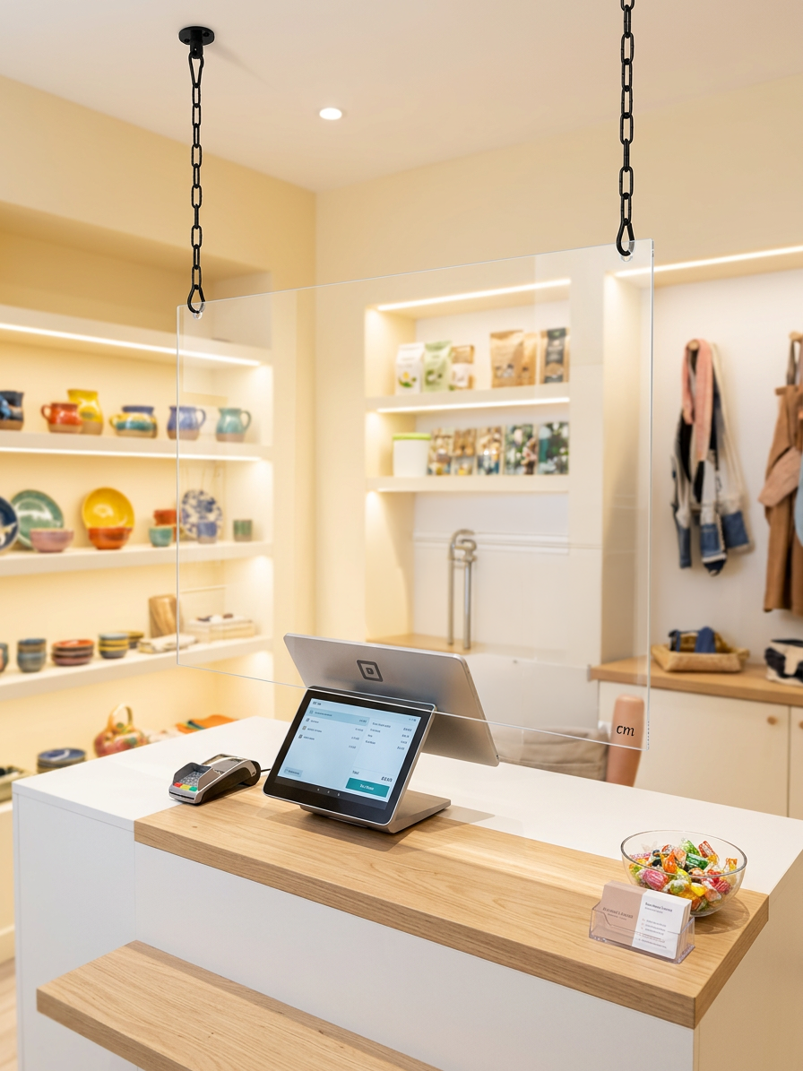 Trennwand Schutzwand Staubschutz Virenschutz zum Abhängen