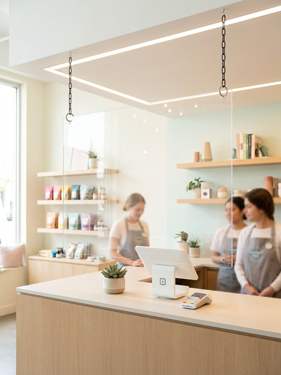 Trennwand Schutzwand Staubschutz Virenschutz zum Abhängen