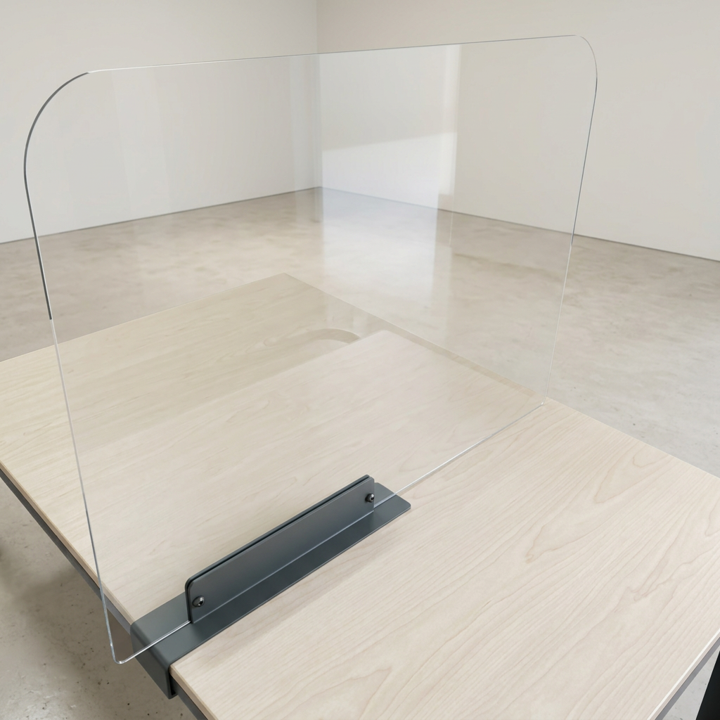 Trennwand Arbeitsplatzschutz Schutzwand Virenschutz fest montierbar Tischtrennwand Schreibtischwand Schreibtischtrennwand