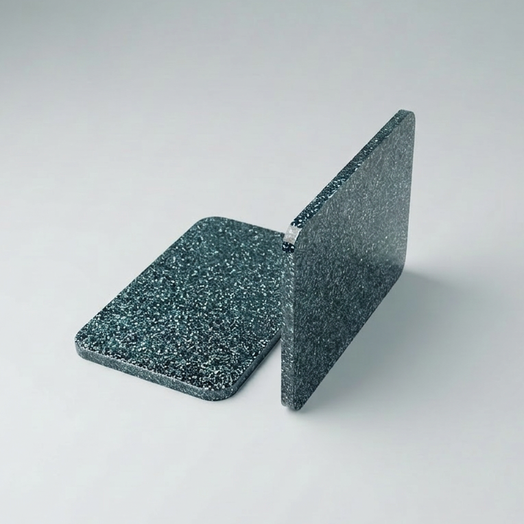 Acrylglas Plexiglas Glitter Glitzer Anthrazit